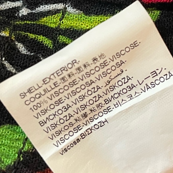 DESIGUAL Black & Floral Print Designer Blouse Longsleeve Flowy Top. Size M - Picture 9 of 12